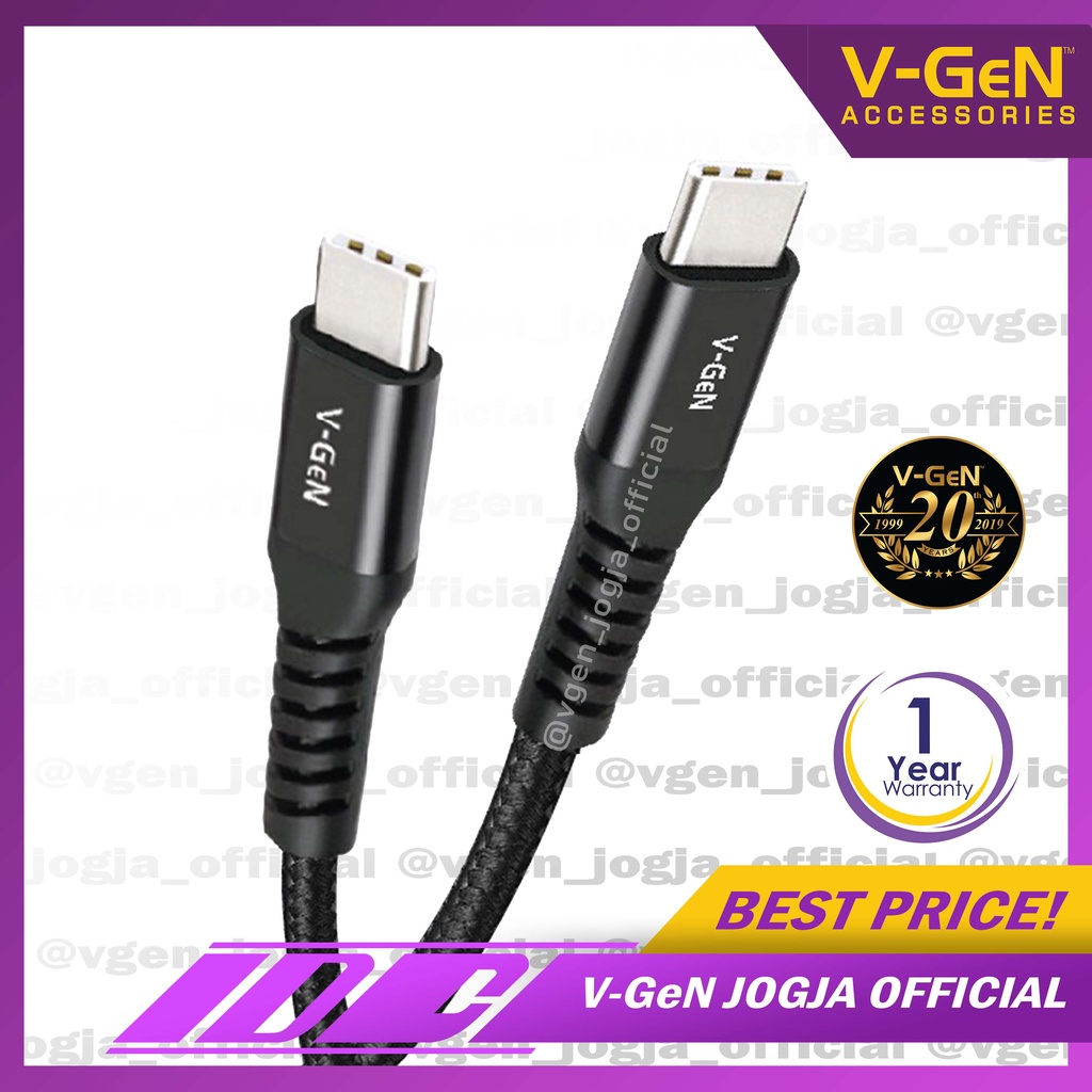 Kabel Type-C V-Gen CT1-20 Type-C to Type-C Fast Charging 3,1A