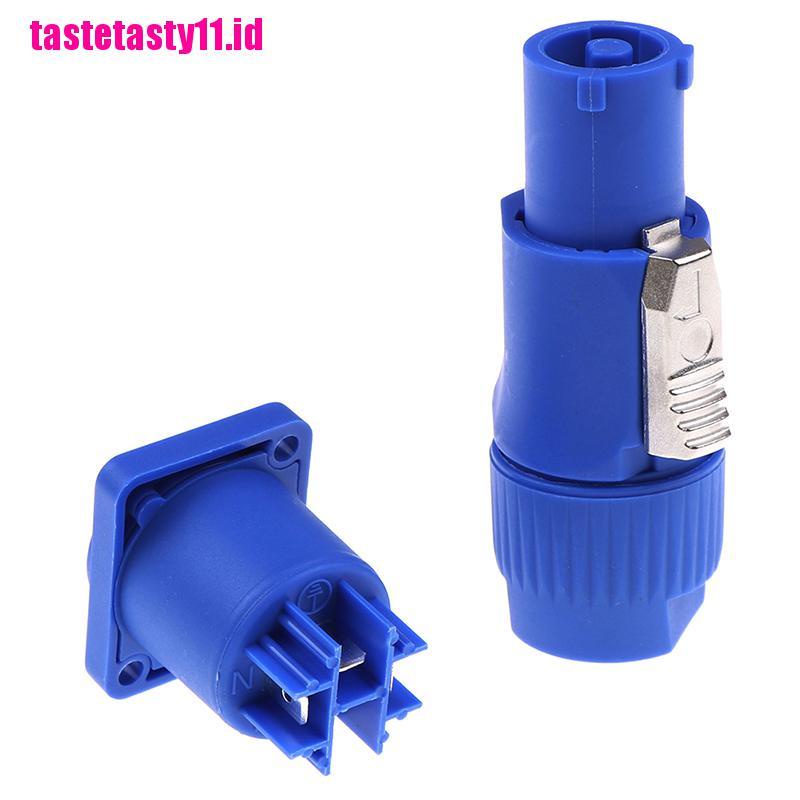 【TTID】2Pcs/set PowerCON Audio 3P Type A NAC3FCA+NAC3MPA-1 Chassis Plug Panel Co