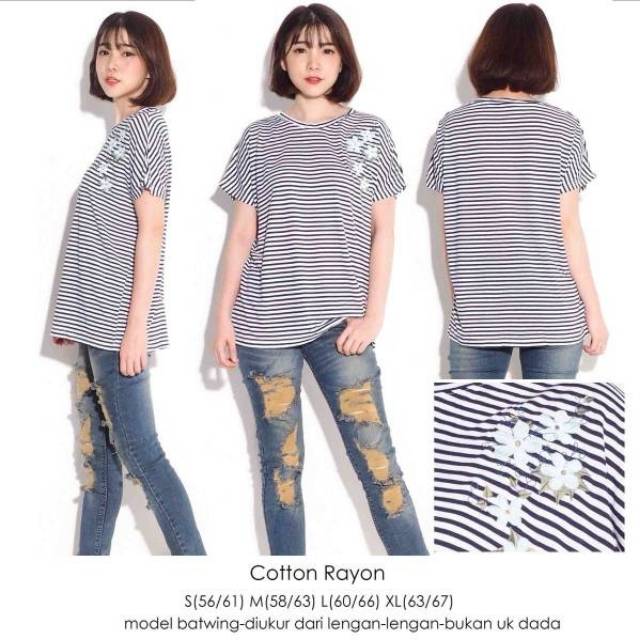ZR EMBROIDERED TEE ATASAN KAOS BRANDED MURAH WANITA ZARA ORI