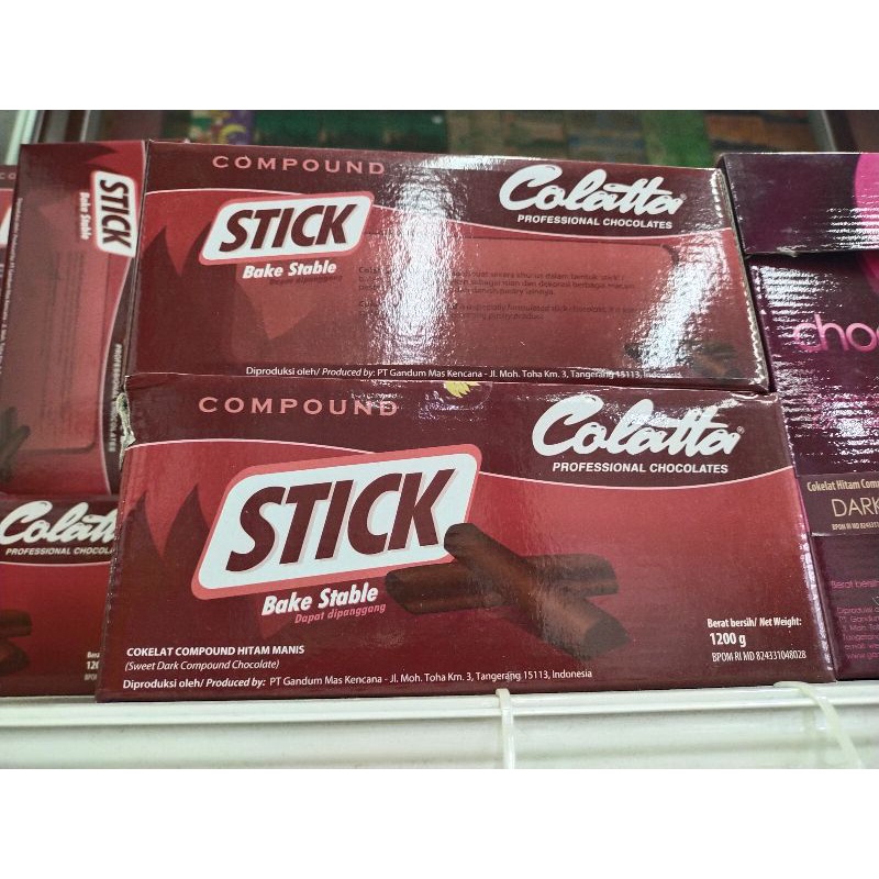 

COLATTA Dark Chocolate Compound Stik - Coklat Hitam Compound Stik 1.2kg Choco Stick