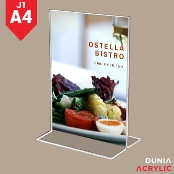 

Display Menu a4 / tempat brosur / nomor meja acrylic / akrilik display PREMIUM