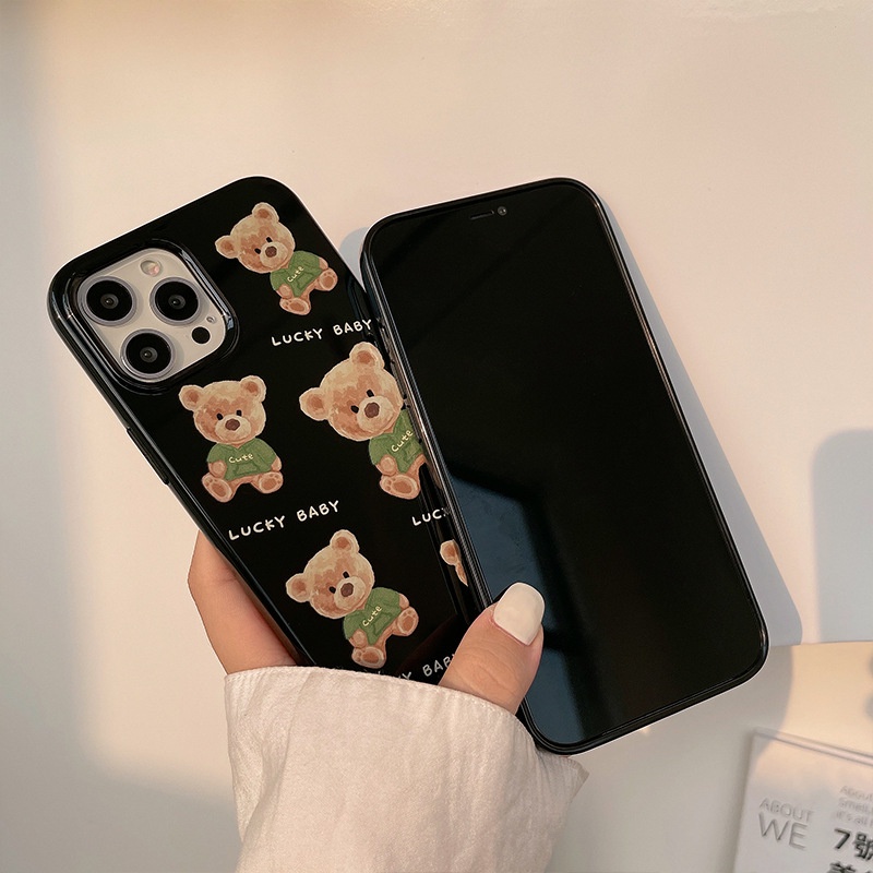 IPHONE Soft case Handphone Dengan Gambar Kartun Beruang Untuk Iphone7 8 PLUS X XR XS 11 12 13 14 MINI PRO MAX SE 2020