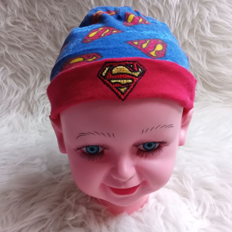 Topi Preloved PL Anak Bayi Laki Laki Cowok-Supermen 0-6m