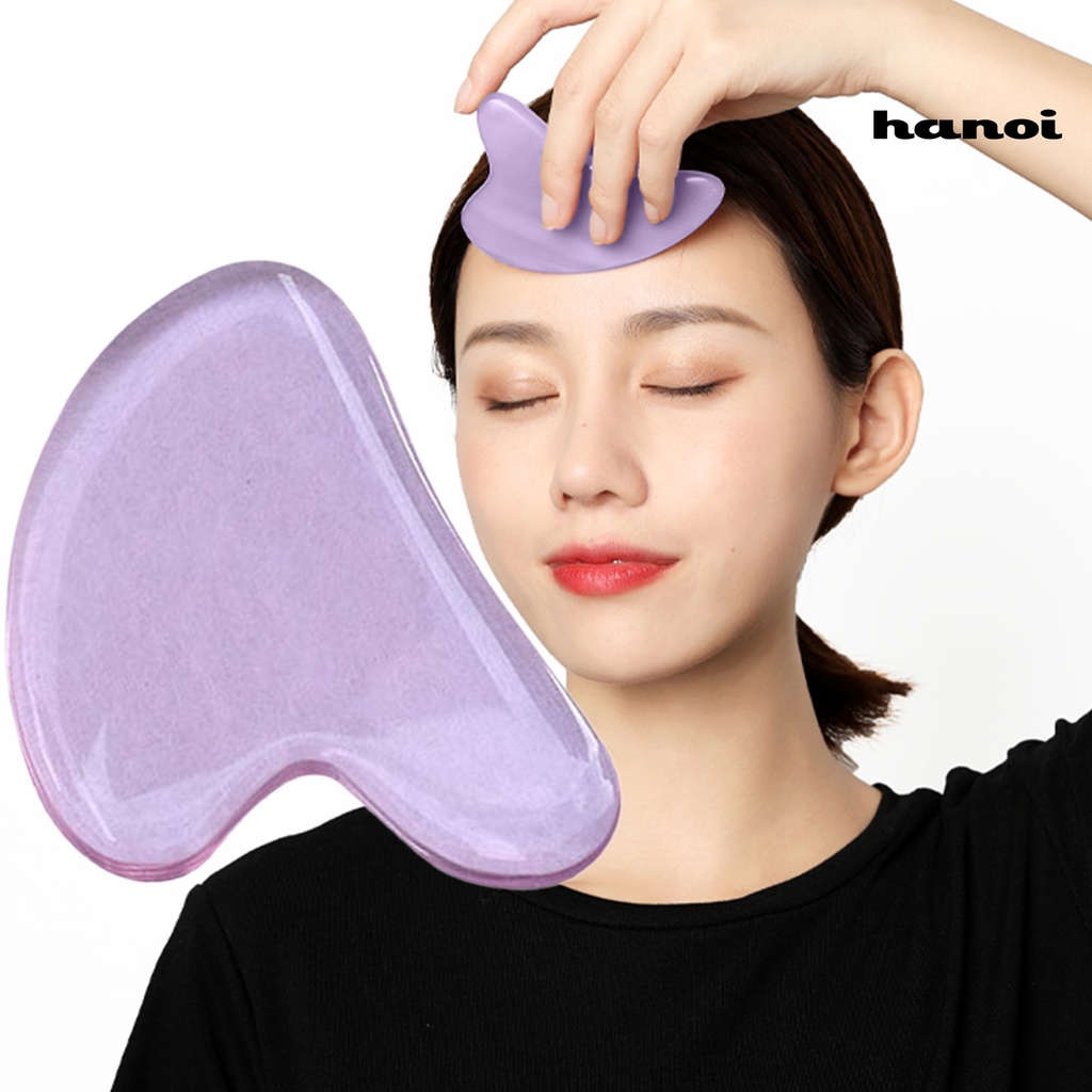 HQTM_Massage Roller Board Heart-Shaped Relieve Face Tension Transparent Skin Care Guasha Stone for Adult