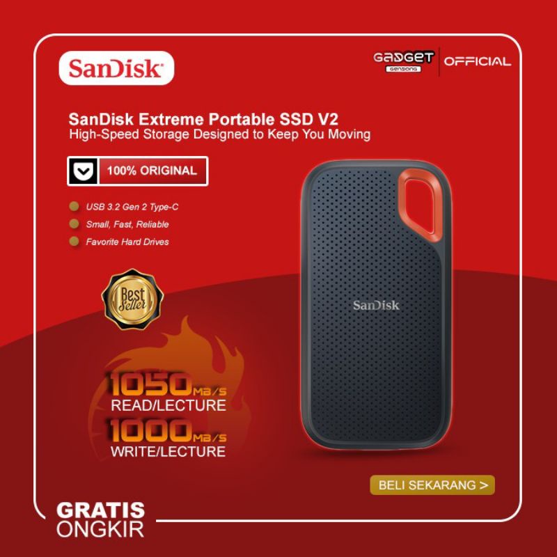 SanDisk Extreme Portable USB 3.1 Type-C External SSD