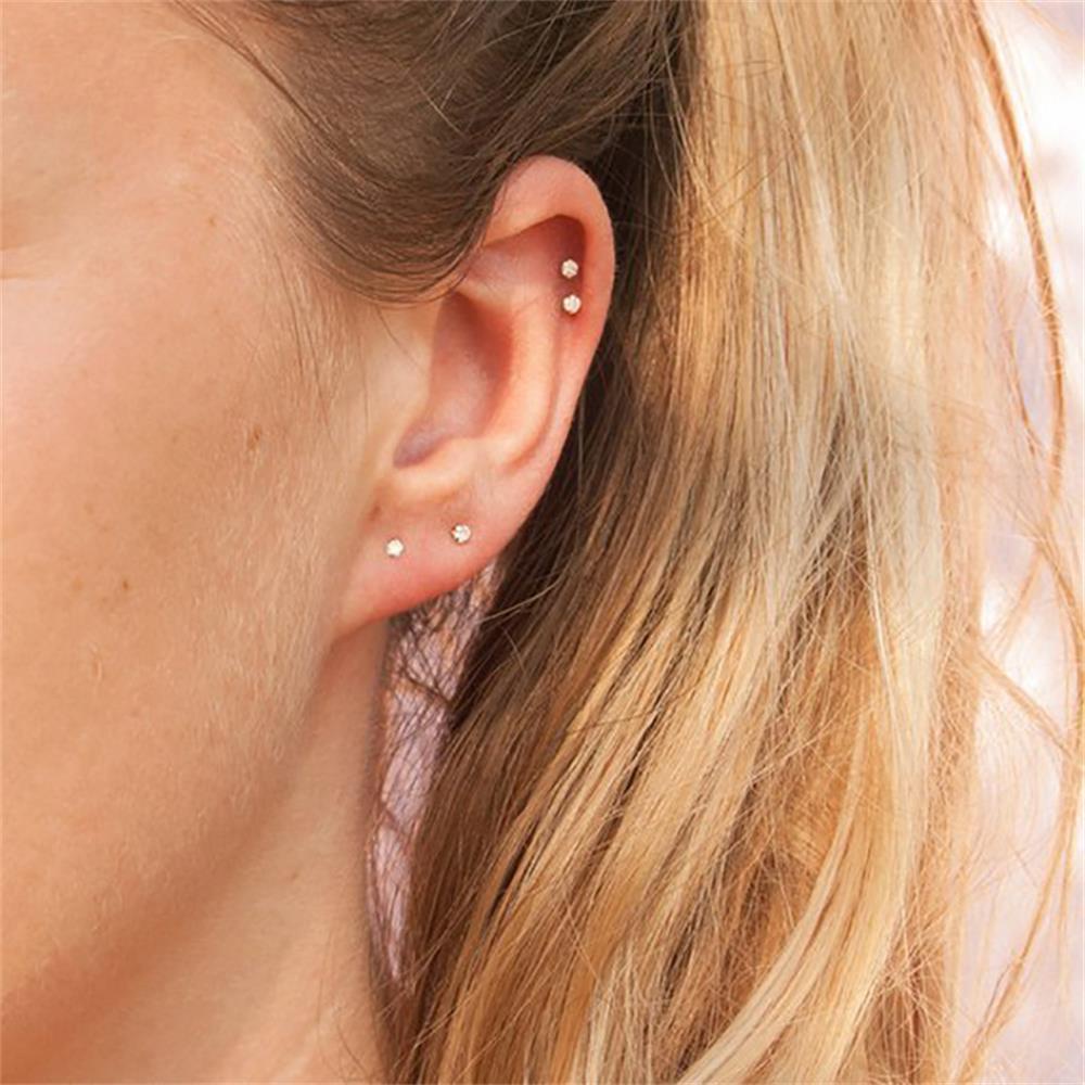 Top 5Pcs Ear Bone Studs Unisex Piercing Perhiasan Press-fit Cartilage Nails