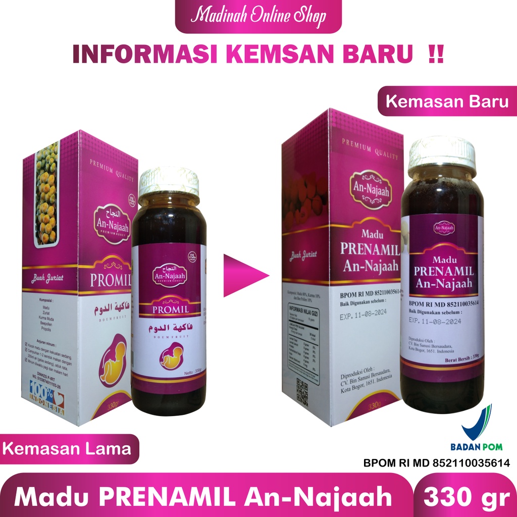 Promil Madu Zuriyat Untuk mempercepat kehamilan free tes pack | Program Hamil Untuk Pria Dan Wanita Madu Prenamil Kemasan Baru