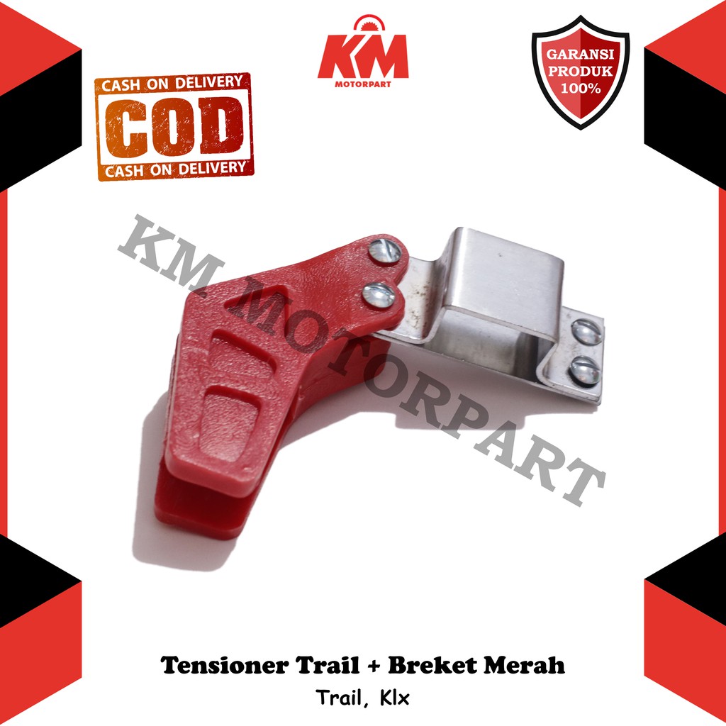 Tensioner Rantai Motor Trail Klx Stabilizer Rantai Bonus Breket Merah Kuning Hijau