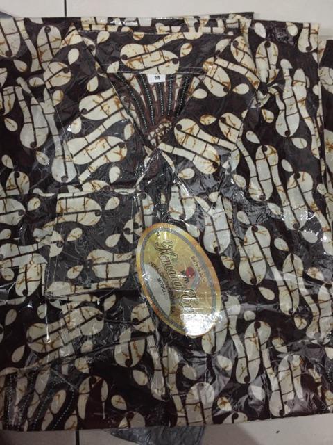 Kemeja Batik Pria Lengan Panjang,manggar,padi,kipas,cirebon,hem Batik Murah