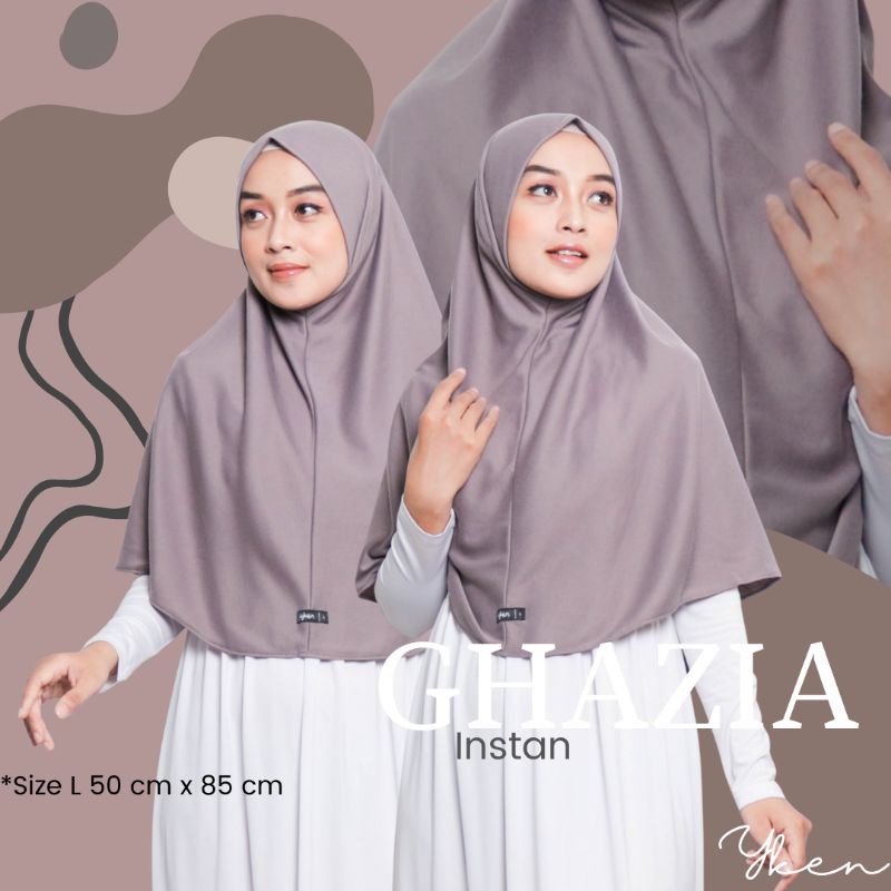 SIZE L - Hijab Najwa Ghazia Instan Tanpa Pet Bahan Kaos TC Premium