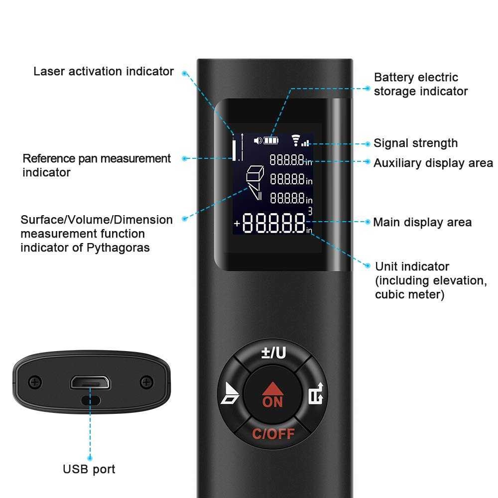 Hot Promo ! KKMOON Pengukur Jarak Laser Distance Meter Mini Handheld 40M - KK-40