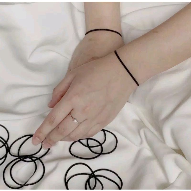 KARET GELANG HITAM POLOS - ISI 10 PCS