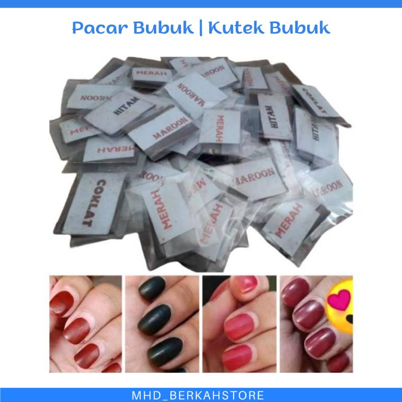 Kutek Muslim Bubuk Halal | Kutek henna kuku | Pacar Arab Bubuk 4 warna