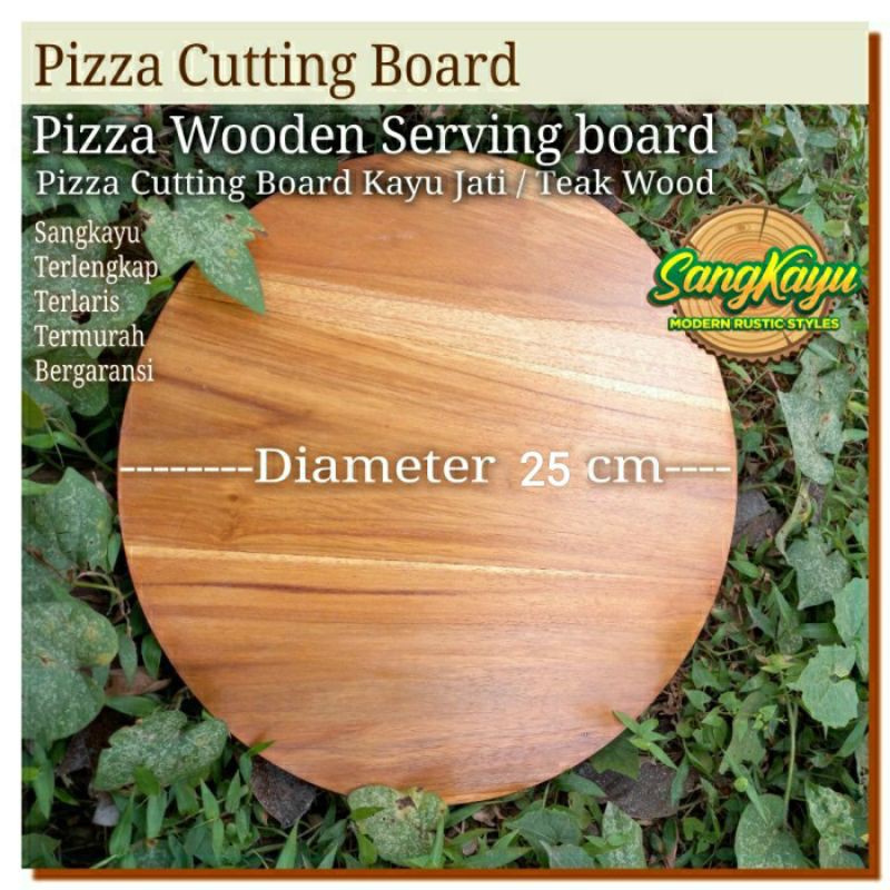 Talenan pizza 25 cm pizza serving wooden board talenan kayu jati