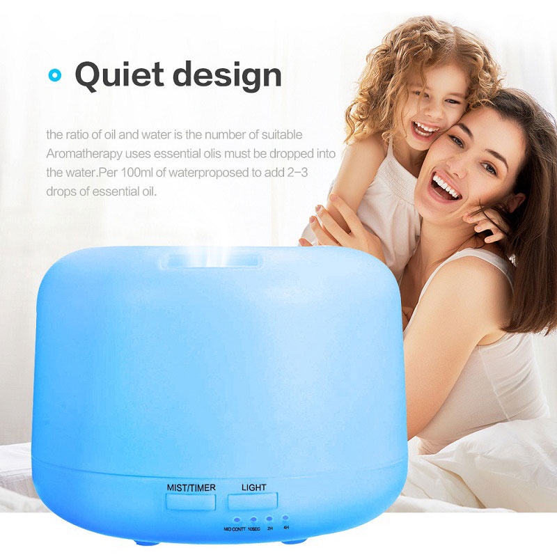 FREE OIL 1 PCS - Humidifier Aromatherapy Oil Diffuser 7LED Remot 300mL