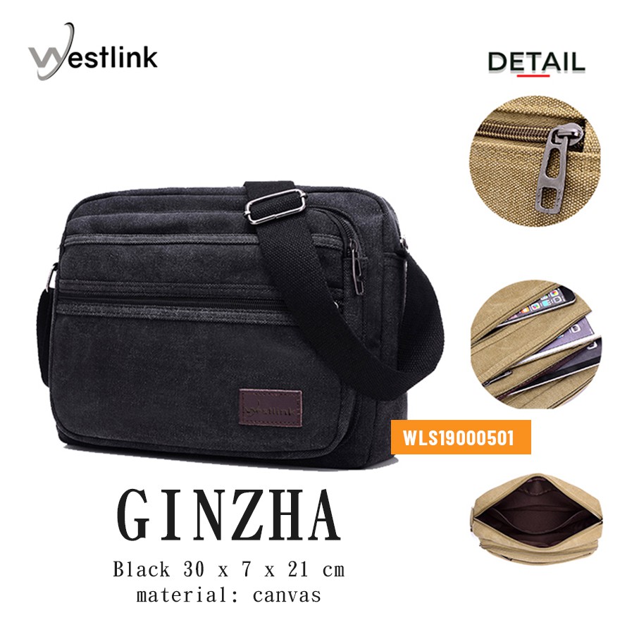 TAS SELEMPANG PRIA KANVAS | TAS SELEMPANG TALI PANJANG MODEL TERBARU