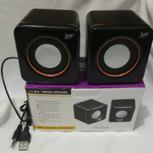 Speaker aktif usb multimedia High Quality mempunyai tombol volume warna Hitam