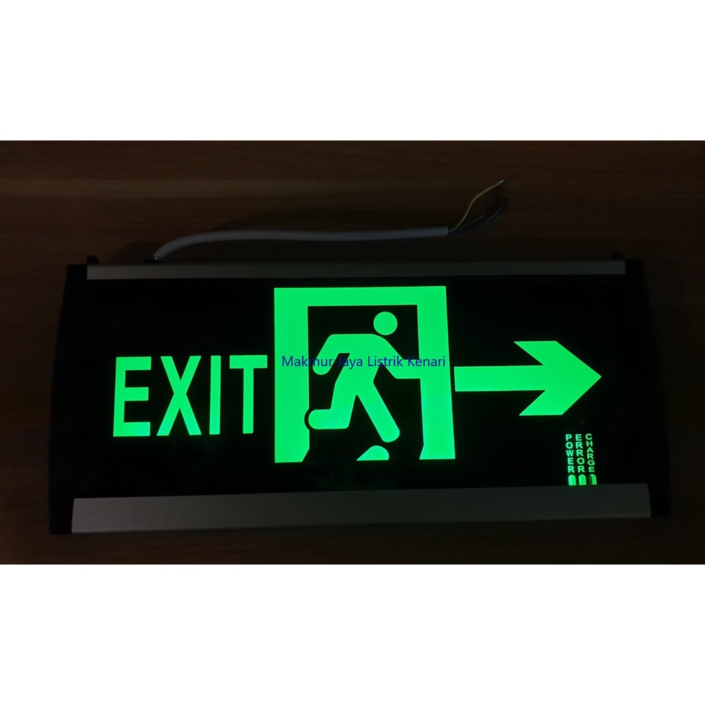 Opple Exit 3 Watt 3w Emergency LED 2 Sisi Sign Lamp High Kualitas