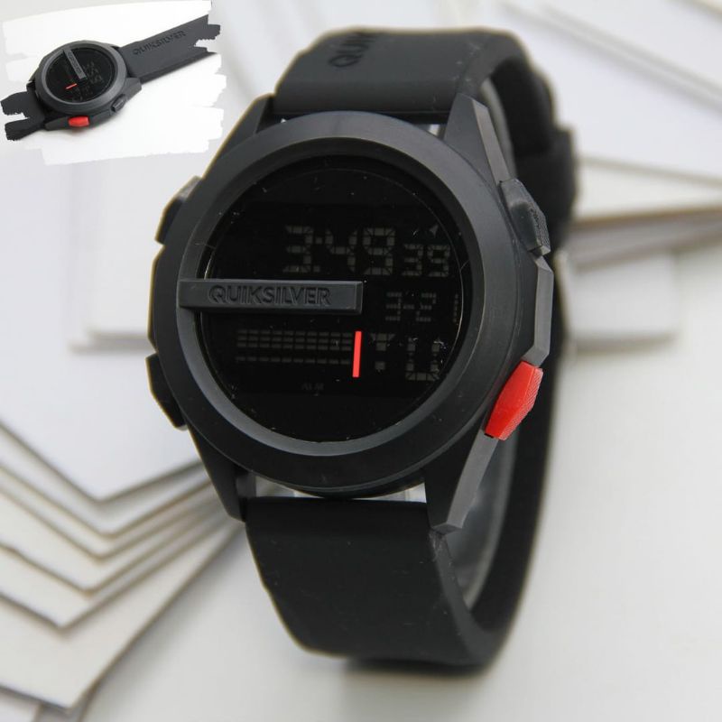 (Cod)Jam Tangan Pria Quicksilver Digital Karet Strap Rubber(Dikirim Jakarta)