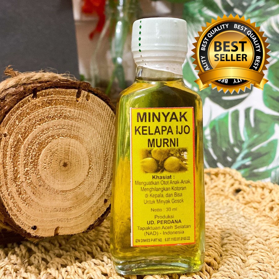 Minyak Kelapa Ijo Murni 30ml  - Minyak Gosok Pijat dan Urut Kelapa Ijo