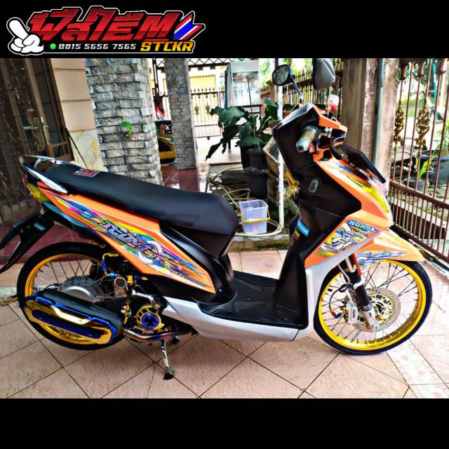 Striping Transparan Beat Fi Icon Hologram