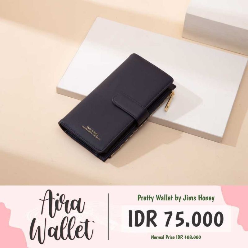 PROMO JH AIRA WALLET DOMPET WANITA MURAH CANTIK SIMPLE MINIMALIS RESLETING KADO CEWEK UNIK SPECIAL