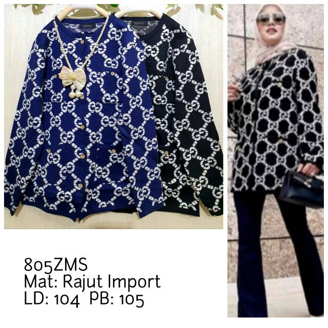 Cardigan rajut guccii premium import