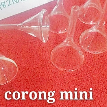 corong kaca mini bahan pyrex glass tahan panas