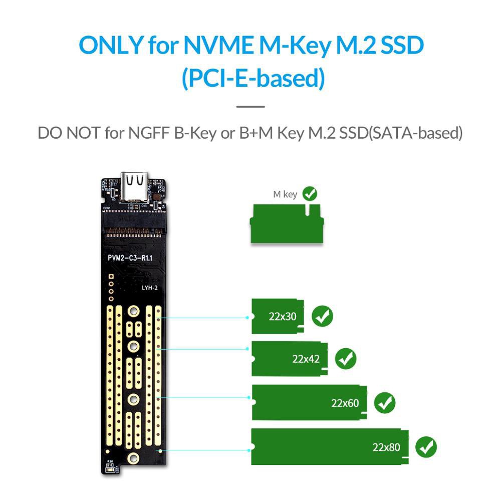 10gbps Ssd Untuk Hardisk Eksternal Nvme M-Key M.2