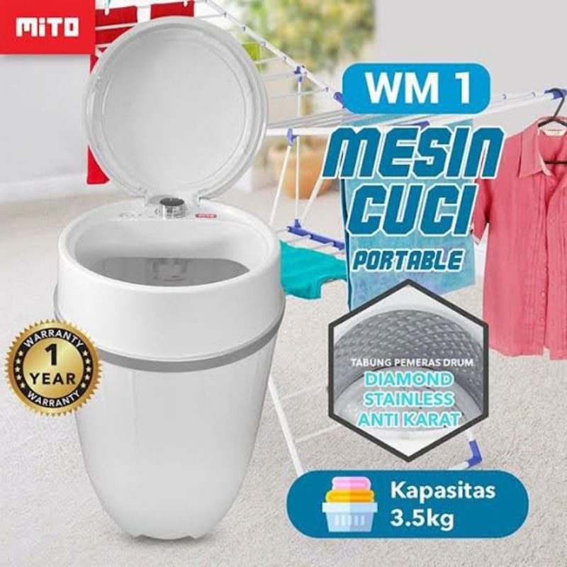 Mesin Cuci Mito WM 1 Kapasitas 3,5 kg Mesin Cuci Mini Mito Washing Machine Mito WM 1