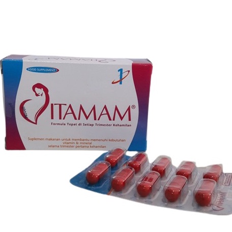 VITAMAM 1 STRIP 10 TABLET Suplemen Multivitamin Ibu Hamil Trimester 1 Strip 10 Tablet Vitamam-1