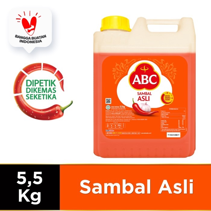 

Spesial Promo - Abc Sambal Asli 5.5 Kg