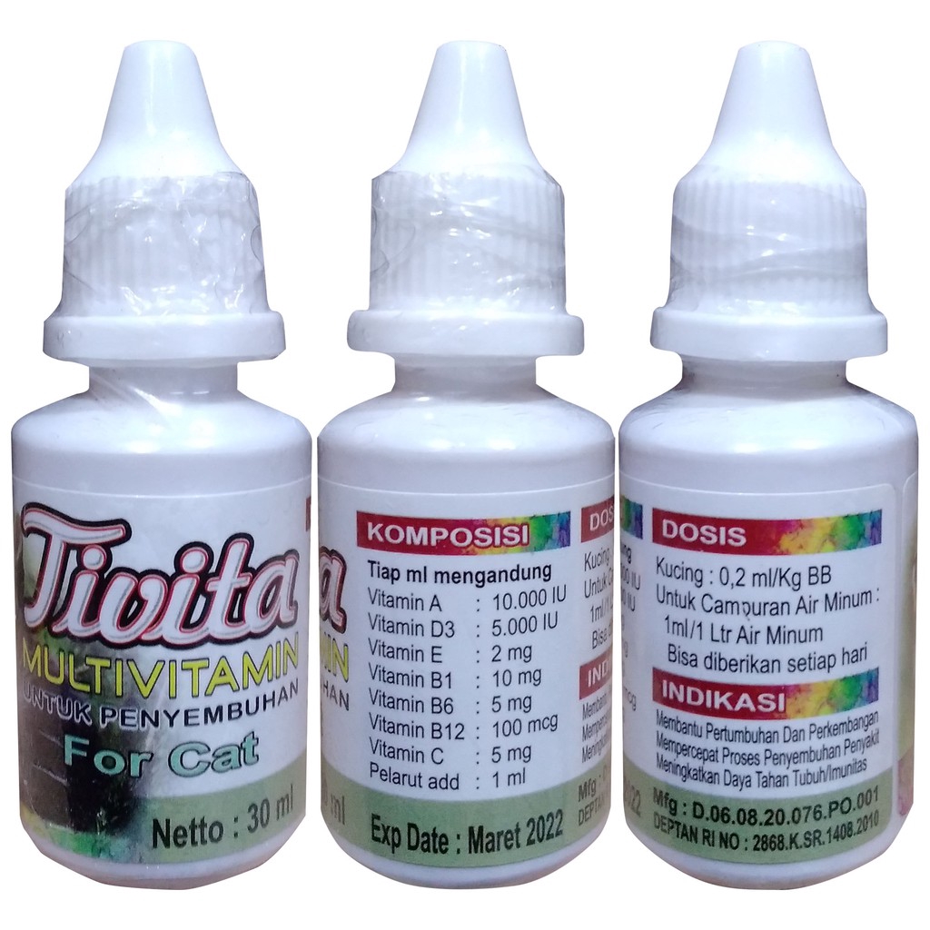 Tivita 30ml / Multivitamin Kucing untuk Meningkatkan Nafsu Makan / Daya Tahan dan Proses Penyembuhan