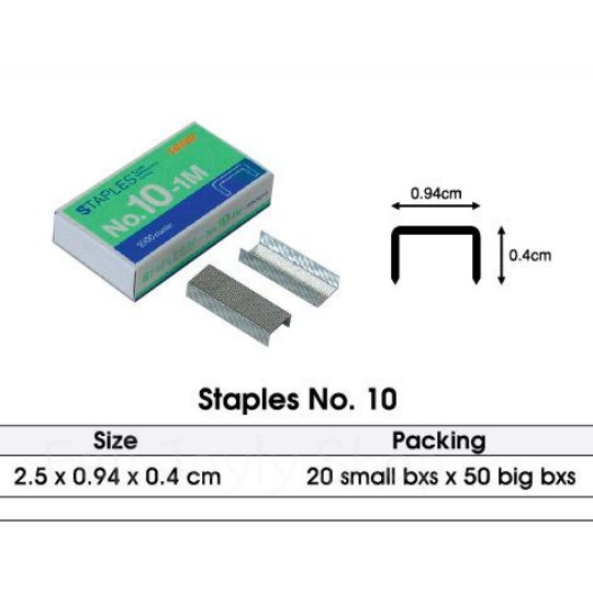 

Unik ISI STAPLES ZRM NO 10 1M REFILL STAPLER HD10 GUN TEMBAK JOK MURAH Murah