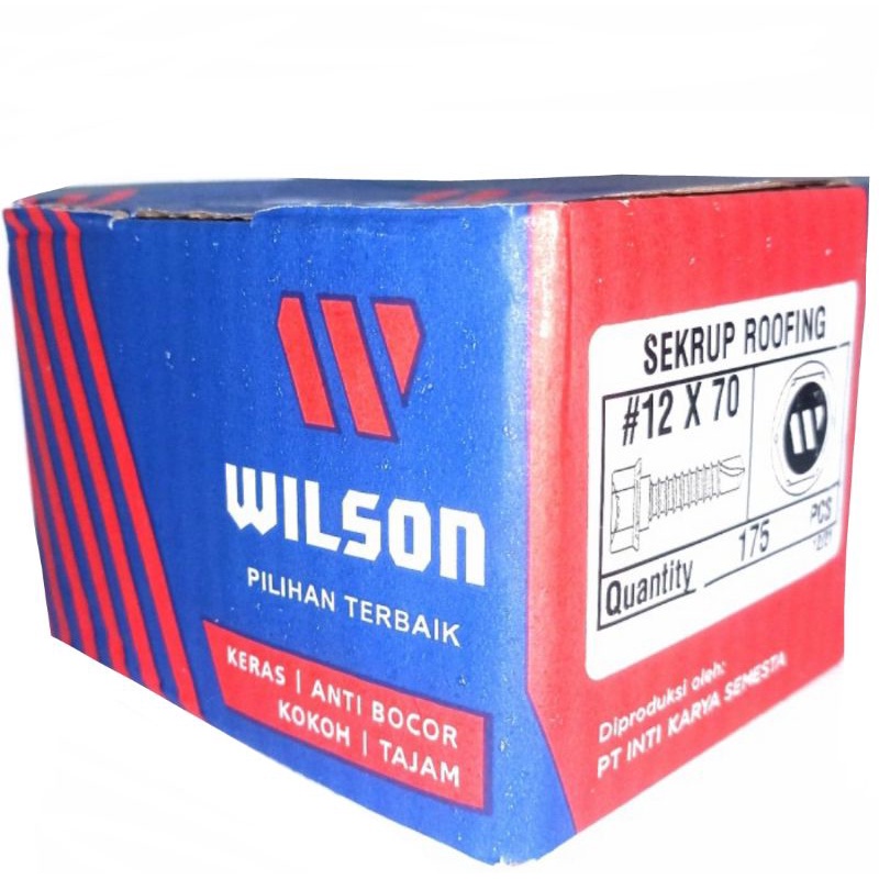 Skrup Baut Baja Ringan Roofing Kuning 12 x 70 (7cm) WILSON isi 175pcs