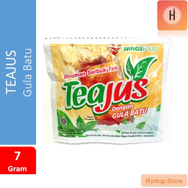 

Teajus Minuman Serbuk Teh Gula Batu Renceng isi 10 Sahset @ 7 Gr