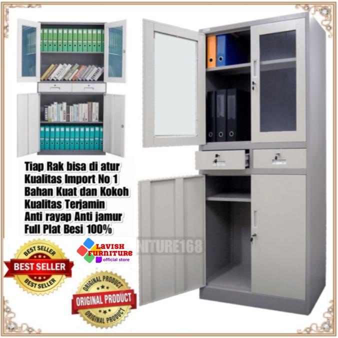 

[[COD]] Lemari Arsip Filing Cabinet Besi 4 Pintu 2 Laci LA2004 PROMO SPECIAL Kode 533