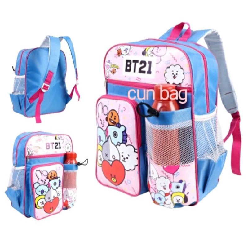 paket hemat /LOL LED 3in1 free botol minuman backpack anak sekolah komplit