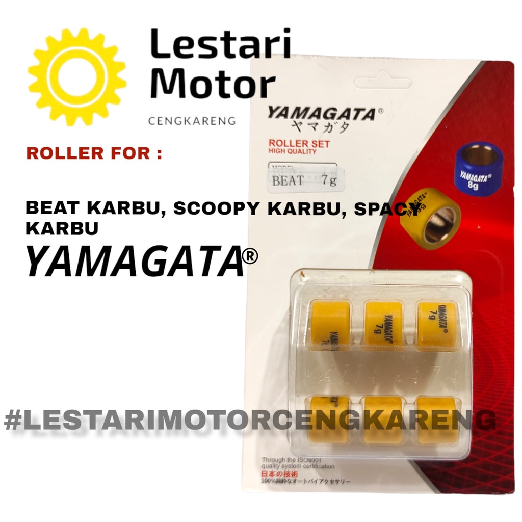 ROLLER BEAT SCOOPY SPACY 110 KARBU RACING YAMAGATA 7 SAMPAI 12 GRAM