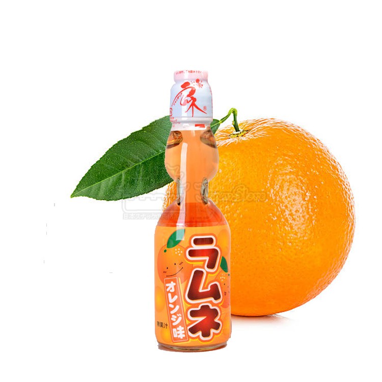Hata Ramune Orange [Minuman Soda Tutup Kelereng Rasa Jeruk]