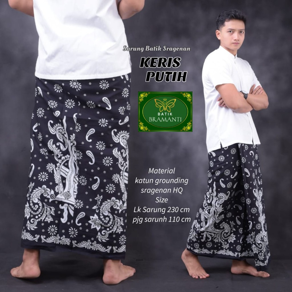 SARUNG BATIK SOLO KERIS PUTIH BATIK BRAMANTI BATIKSOLOAMANAH 110.000