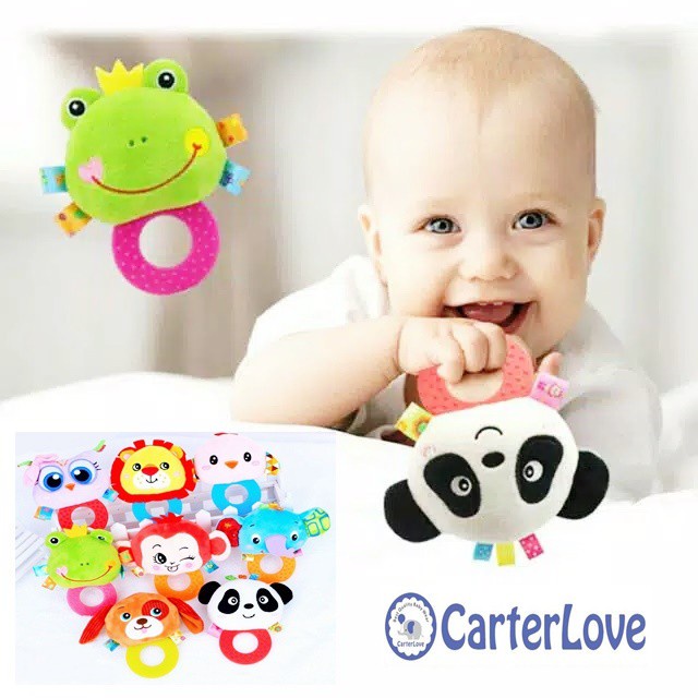 Rattle Stick Teether /Mainan Edukasi Bayi dengan Teeher/ Mainan Bayi Bunyi