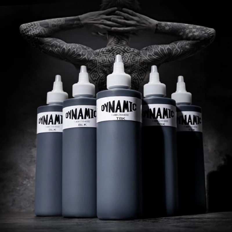 Tinta Tattoo Dynamic Black BLK 8 oz 240 ml Original USA Premium Tattoo Ink