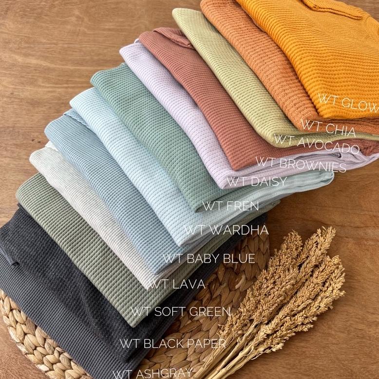 Kaos Wafer Waffle Lengan Panjang / Kaos Wafer Premium