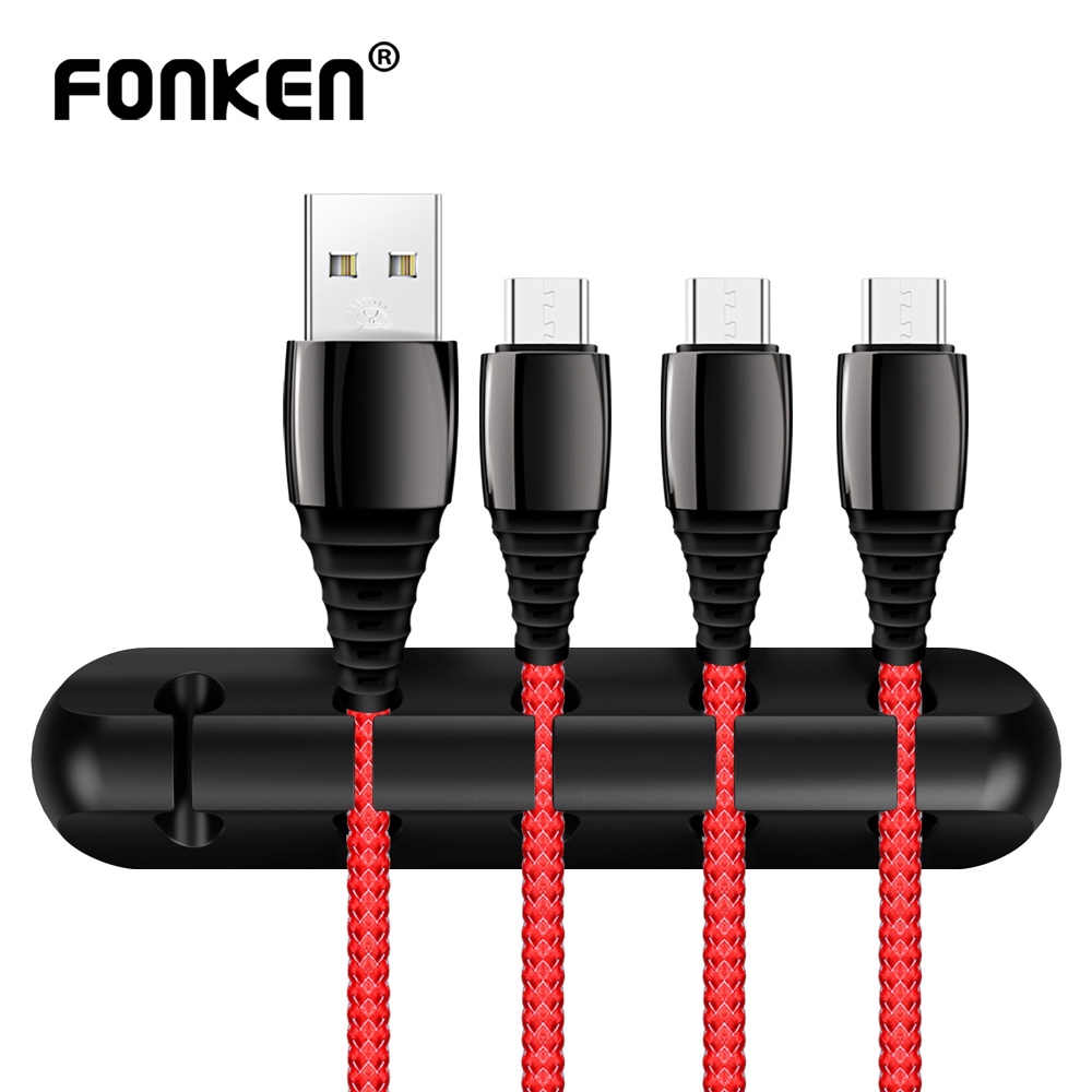 

FONKEN Desktop Cable Management Clips Holder Headphone Charging Wire Clamp Fixer Wire Collector