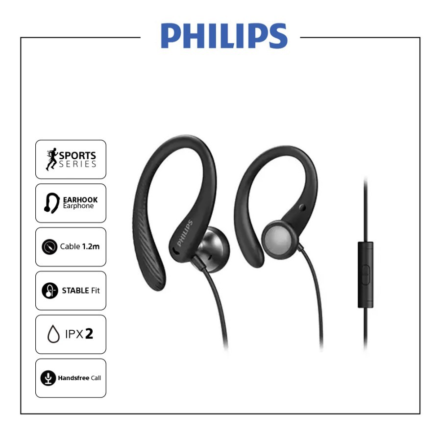 Philips TAA1105 In-Ear Sports Headphones With Mic Earphone TAA 1105