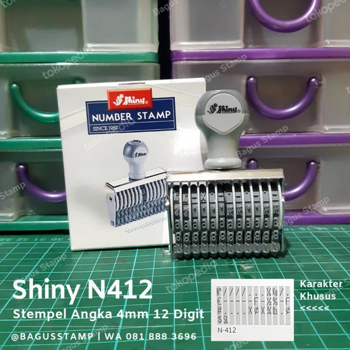 

Buruan Stempel Manual Huruf Angka 12 Digit 4Mm 4 Mm Shiny N 412 / N-412 Hemat