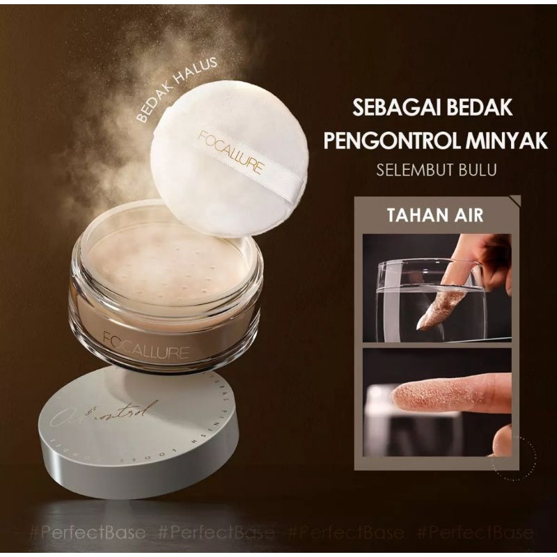 (READY &amp; ORI) Focallure Poreless Matte Loose Powder  FA201 FA 201 bedak tabur terbaru waterproof tahan lama viral