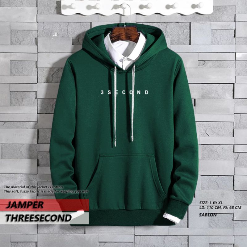 JAMPER THREESECOND 3SCND / HODIE THREE SECOND 3SECIND/ JAKET FLECE TEBAL