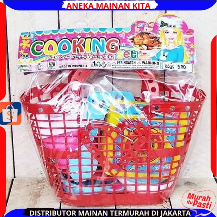 Mainan Anak Perempuan Masak-masakan Anak Edukatif SNI Cooking Set Keranjang Edukasi